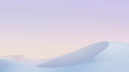   Snowy Hillscape with Pink Sky and Snowboarder