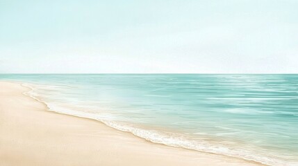 Obraz premium A surfboard-wielding individual strolling on a painted beach beside crashing waves