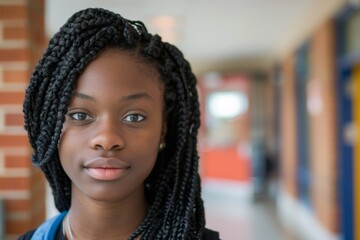 Smiling portrait of a female student