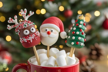 Vibrant Holiday Cake Pops with Edible Glitter and Sprinkles