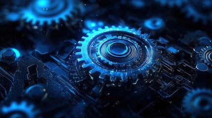 Abstract maintenance with gear wheels background