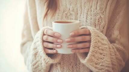 woman holding cup of coffee