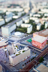 Aerial View of Alexanderplatz in Berlin Shows Miniature Effect