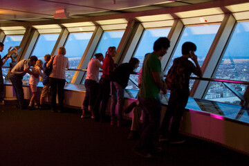 Berlin, Germany, July 27 2009, Visitors Admire Stunning Berlin Views From TV Tower Deck