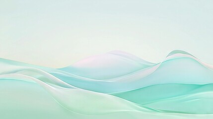   A pastel blue and white background with wavy lines on one side and a light green background on the other