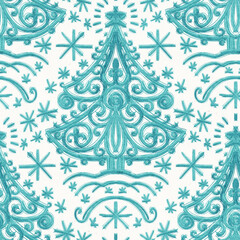 Seamless pattern with Christmas trees.
