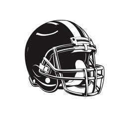 Fototapeta premium American Football Silhouette Helmet, Football Sports Silhouette, Printable Digital Design