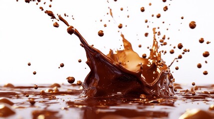 Chocolate Splash in Motion A Melted Delight, Chocolate, Cocoa, Liquid