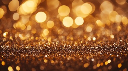 Golden Glitter Bokeh Background, Abstract, Festive, Holiday , glitter, bokeh