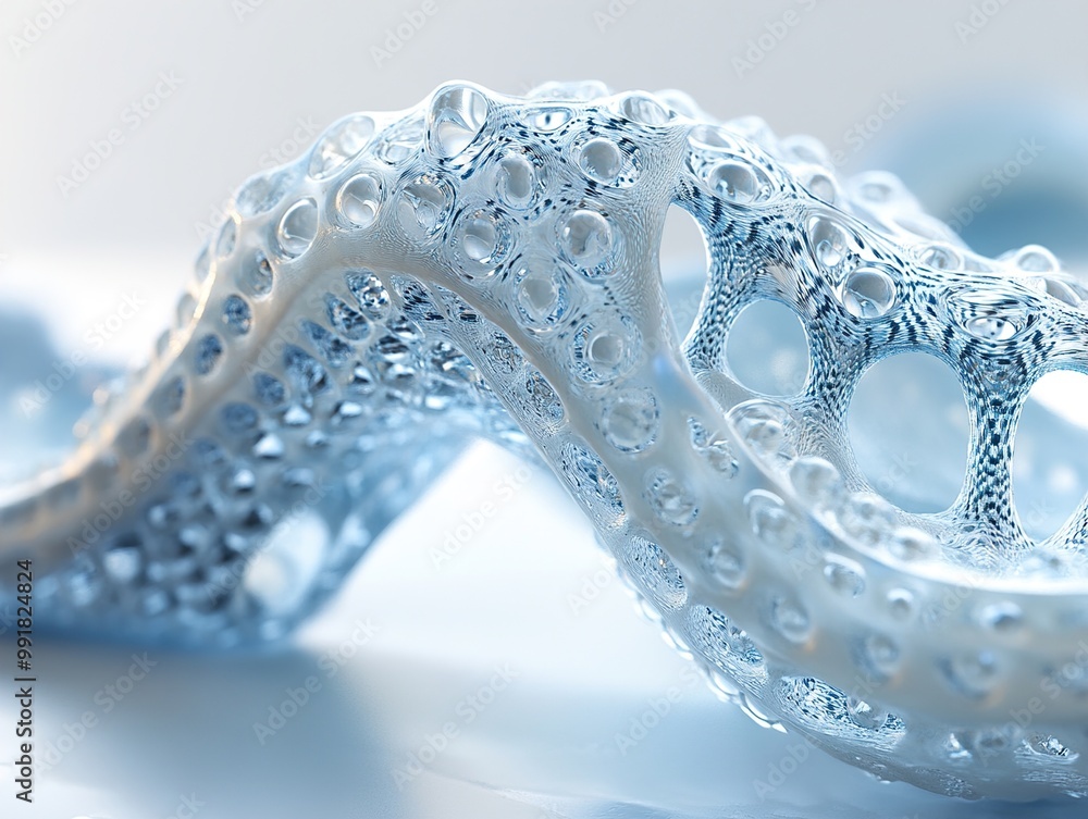 Wall mural abstract 3d render of a futuristic structure