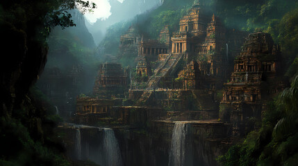 Fototapeta premium The lost city. Lost City. Illustration