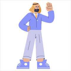 Diversity Businessman. Flat Vector Illustration