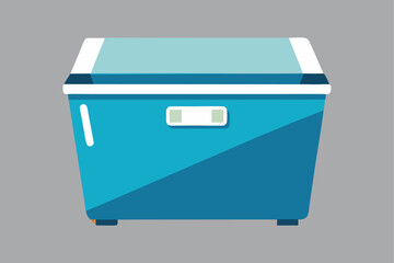  Chest Freezer vector art illustration