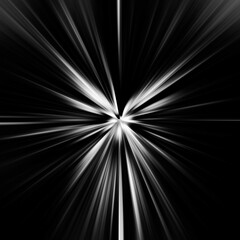 Black and white zoom motion effect. Abstract background.