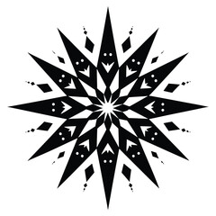 Obraz premium Christmas Star Silhouette