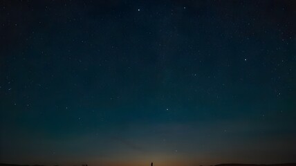 Beautiful starry night sky showcasing the Milky Way galaxy, with a sunset on the horizon, creating a stunning backdrop of glowing stars, ideal for wallpaper art