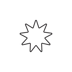 bahai vector icon from religion collection. religious filled flat symbol for mobile concept and web design. Black christianity glyph icon. Isolated sign, logo illustration. Vector graphics.  
