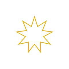 Obraz premium bahai religion color icon vector. bahai religion sign. isolated symbol illustration