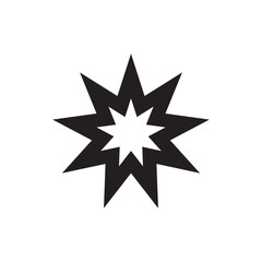 bahai religion color icon vector. bahai religion sign. isolated symbol illustration