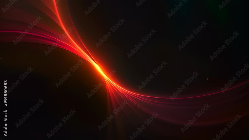 Poster Light flare in the dark space. Abstract background with shiny lens glare effect