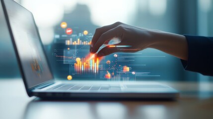 Fototapeta premium Digital Analytics and Data Visualization Concept