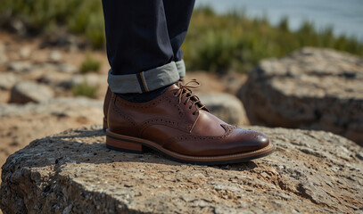 Naklejka premium Man shoes with new style and look