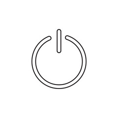 Isolated power button icon or symbol.
