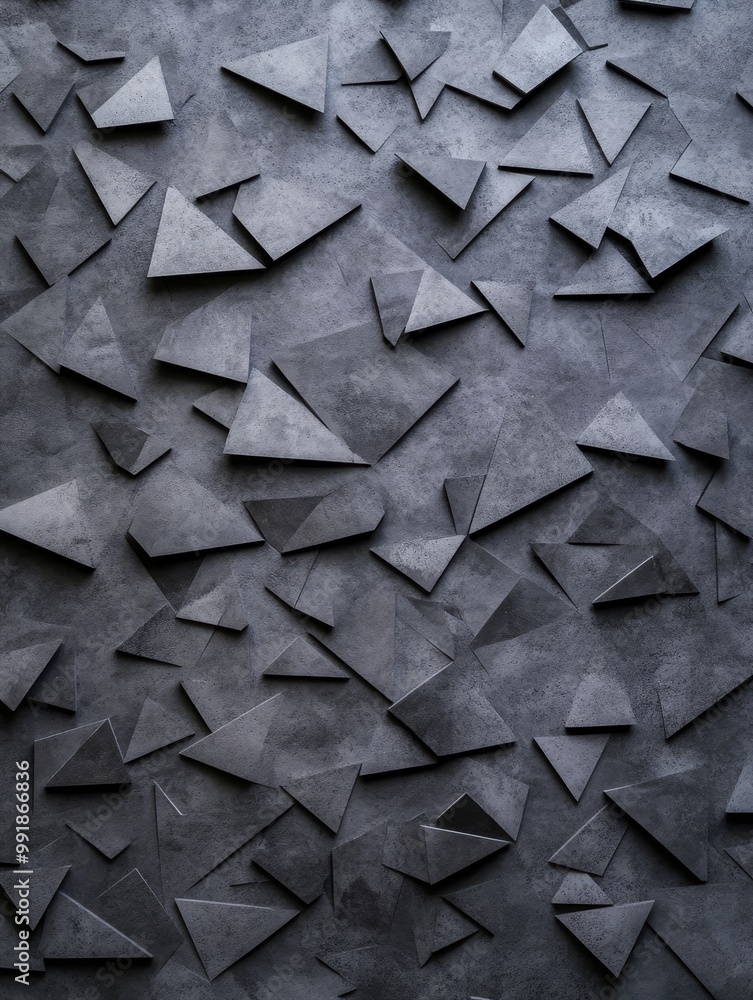 Poster abstract geometric pattern of diamonds on grey concrete, symbolizing structure, order, modern design