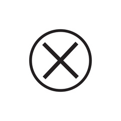 Fototapeta premium Close Icon, Close Menu Icon in Vector