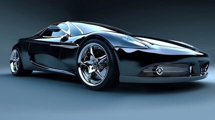 Naklejka premium silver sports car