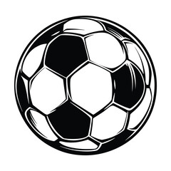Fototapeta premium Soccer ball silhouette vector