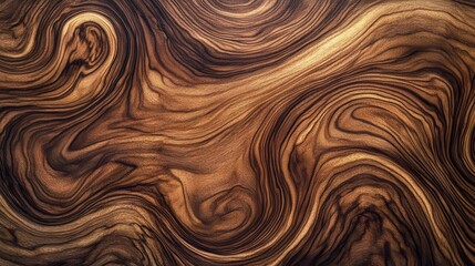 intricate closeup of walnut wood grain showcasing swirling patterns and rich brown hues hyperdetailed surface with seamless repetition for luxurious furniture design