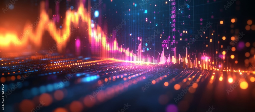 Poster digital background, can be used in the description of network abilities, technological processes, di