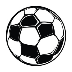Fototapeta premium Soccer ball silhouette vector