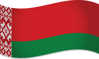 Belarus Country Flag Waving in Air