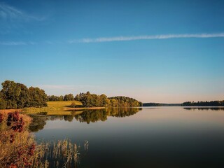sunset over the lake. Wadag Lake