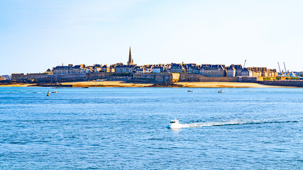 Saint Malo in french britanychanel coastline