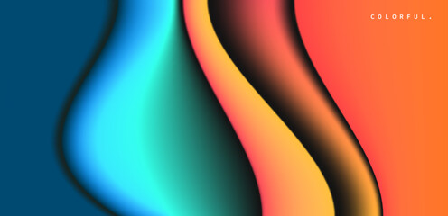 Colorful fluid gradient background. Abstract blurred color gradation backdrop. For presentation, cover, banner, poster, or social media template.