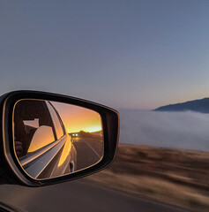 Driving close to the clouds on a winter sunset in the Calchaquies Valleys.