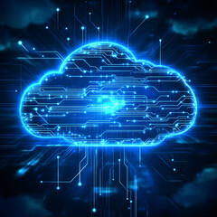 Fototapeta premium Cloud technology of business