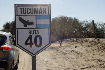 Driving through Argentina, along the famous route 40.