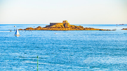 Saint Malo in french britanychanel coastline