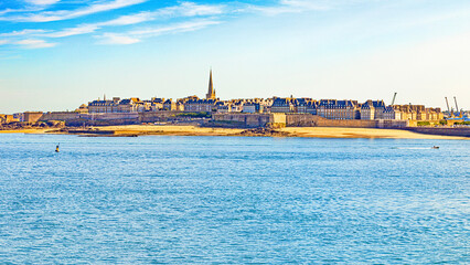 Saint Malo in french britanychanel coastline