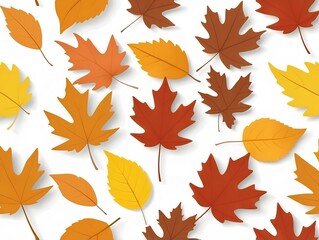 seamless pattern autumn leaves background