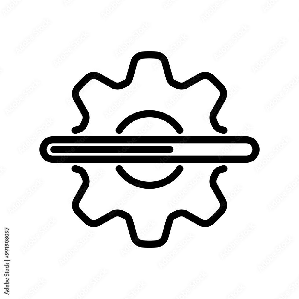 Poster process icon line vector design