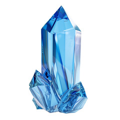 Blue Crystal on Black Background