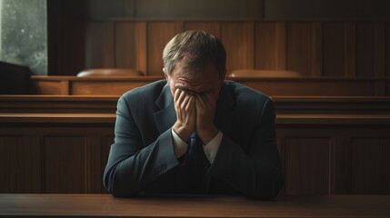 A male lawyer of disappointment and tension through the program will call in the courtroom.