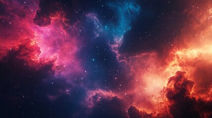 Fototapeta premium space. beautiful colorful views of the cosmic nebula created by generative artificial intelligence