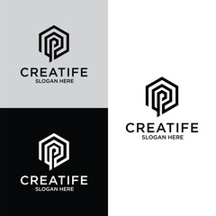 Fototapeta premium P logo design Vector iimage 