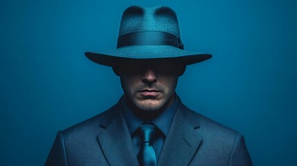 A man wearing a black hat